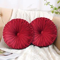 Round red hotsell throw pillows